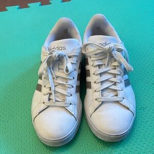 Adidas leather White and Gray Casual Sneakers
